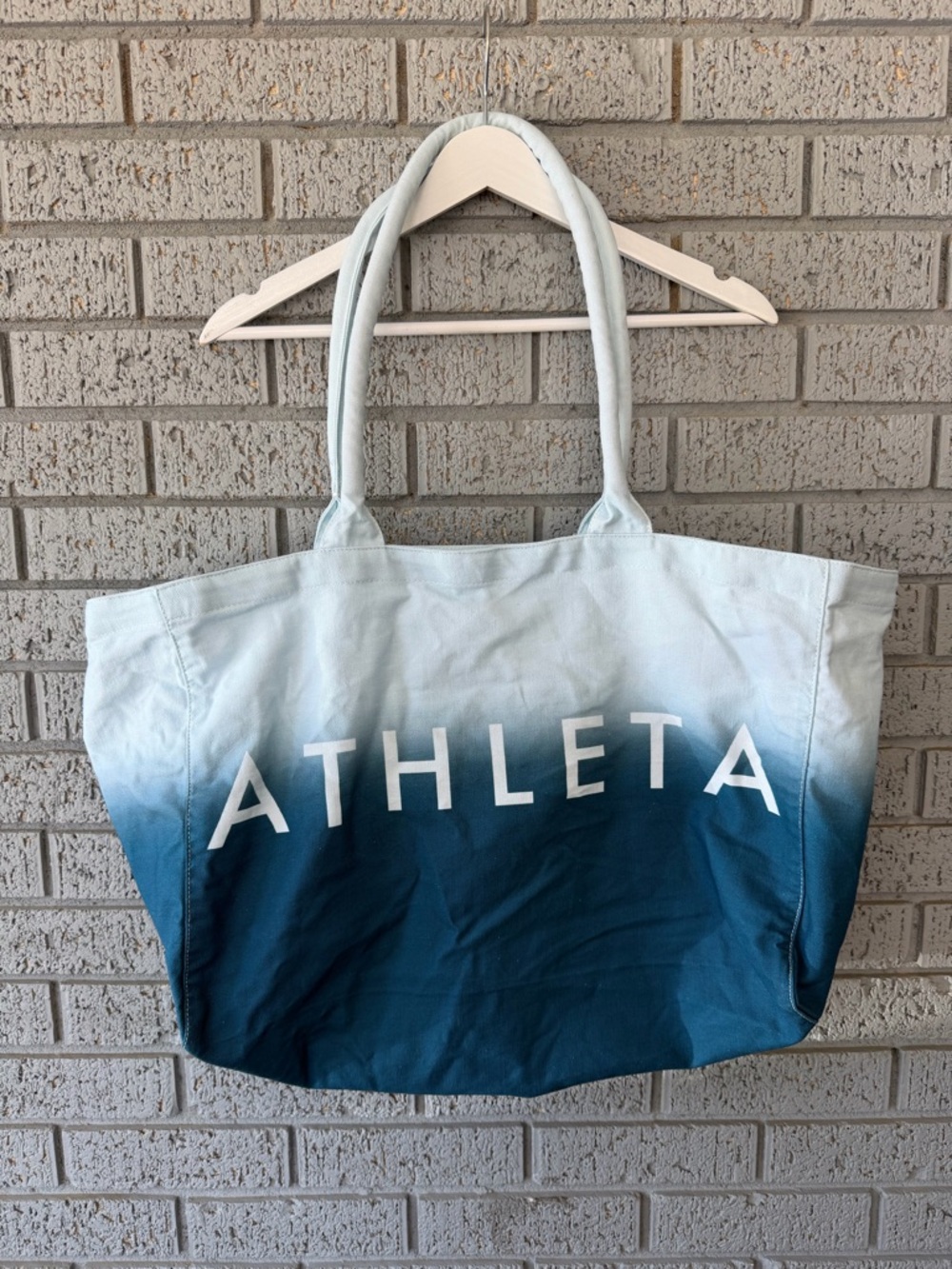 Athleta Beach Bag Gym Bag Tote Bag Blue
Ombre Canvas Shopping Bag
